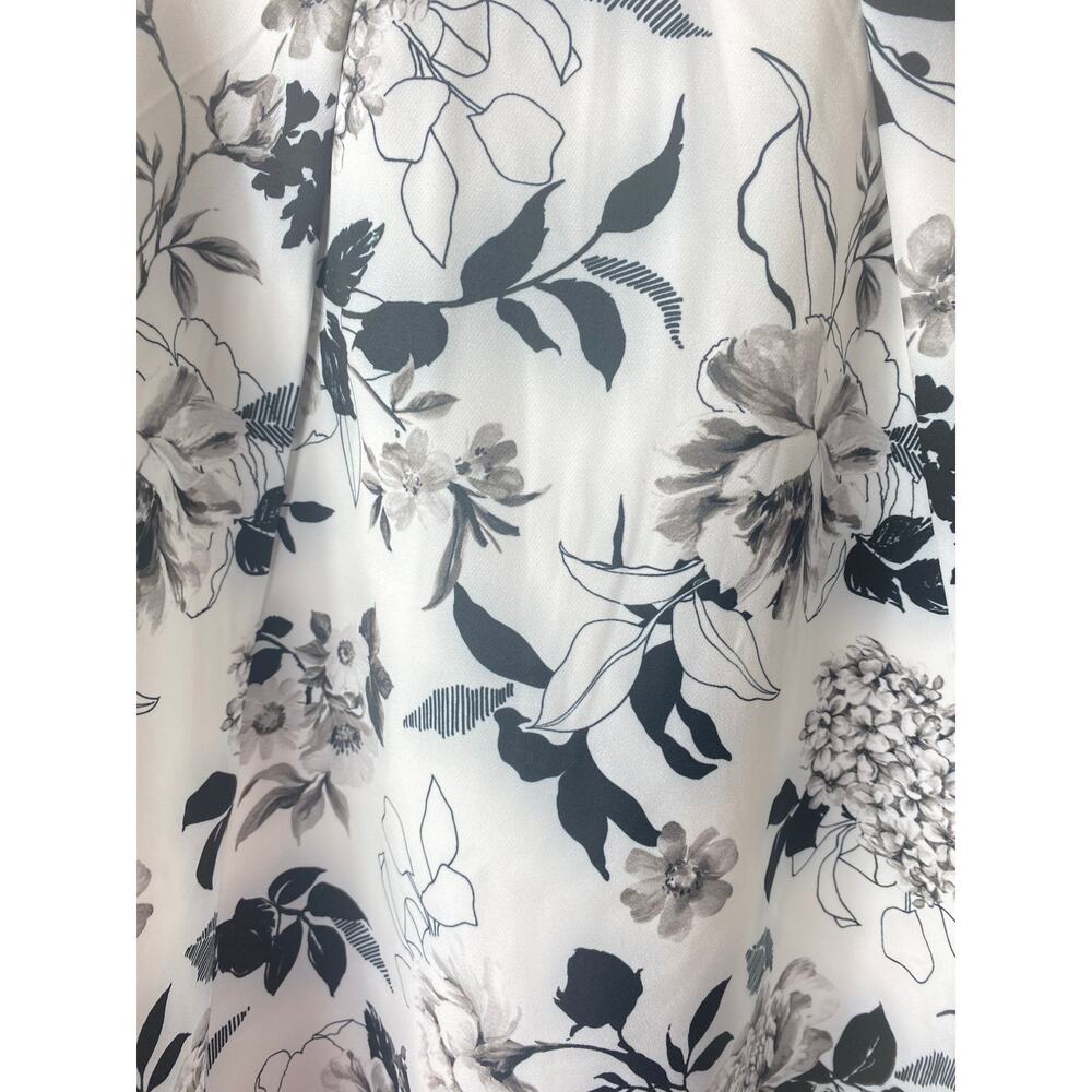 CITY CHIC DRESS 18 FLORAL BLACK WHITE FLOURISH MIDI OFF SHOULDER RUFFLED - Picture 9 of 14